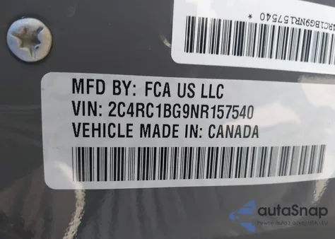2022 Chrysler Pacifica Touring L from USA, damaged, VIN 2C4RC1BG9NR157540